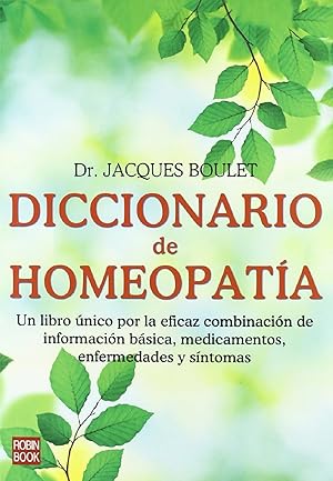 Bild des Verkufers fr Diccionario De Homeopata (Spanish Edition) zum Verkauf von Librairie Cayenne