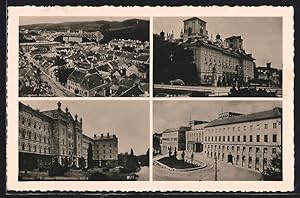 Ansichtskarte Eisenstadt, Blick zum Schloss, Ortspartien, Ortsansicht