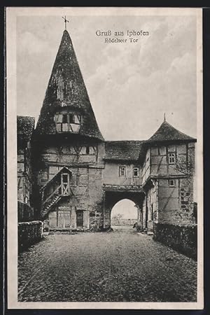 Seller image for Ansichtskarte Iphofen, am Rdelseer Tor for sale by Bartko-Reher