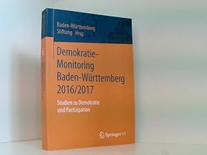 Imagen del vendedor de Demokratie-Monitoring Baden-Wrttemberg 2016/2017: Studien zu Demokratie und Partizipation a la venta por Book Broker