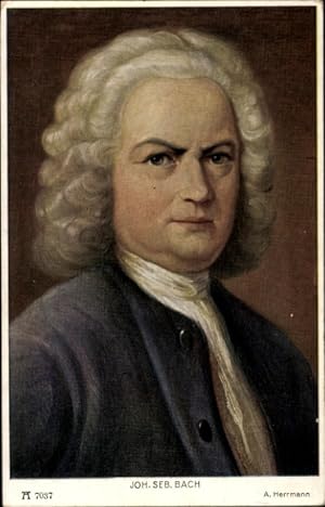 Künstler Ansichtskarte / Postkarte Herrmann, Komponist Johann Sebastian Bach, Portrait - Ackerman...