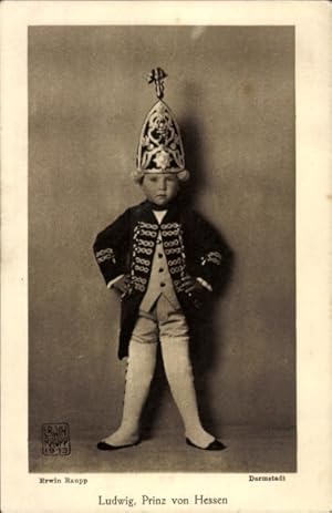 Ansichtskarte / Postkarte Ludwig, Prinz von Hessen, In Gardeuniform - Fotograf Erwin Raupp, Darms...