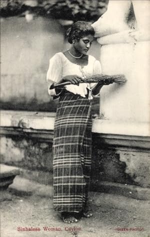 Ansichtskarte / Postkarte Sri Lanka Ceylon, Singhalesen-Frau