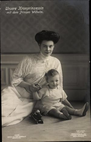 Ansichtskarte / Postkarte Kronprinzessin Cecilie von Preußen, Prinz Wilhelm, Portrait - Liersch 1924