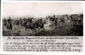 Ansichtskarte / Postkarte Sächsische Korpsartillerie in der Schlacht bei Sedan