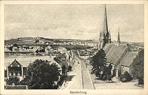 Ansichtskarte / Postkarte Sønderborg Sönderborg Dänemark, Teilansicht, Kirche, Brücke