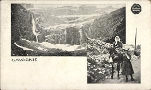 Ansichtskarte / Postkarte Gavarnie Hautes Pyrénées, Panorama, Esel, Kinder