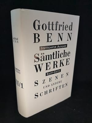 Immagine del venditore per Smtliche Werke Bd. 7/1: Szenen und andere Schriften Szenen, Dialoge, "Das Unaufhrliche", Gesprche und Interviews, Nachtrge, Medizinische Schriften venduto da ANTIQUARIAT Franke BRUDDENBOOKS