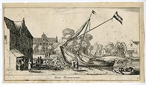 Antique Master Print-ROLLING-BRIDGE-BOAT-OVERTOOM-Nooms-Zeeman-1652-1654