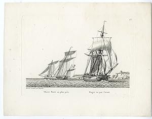 Rare-Antique Master Print-DOGRE-TIDE-SAIL-BOAT-Baugean-Groenewegen-1814