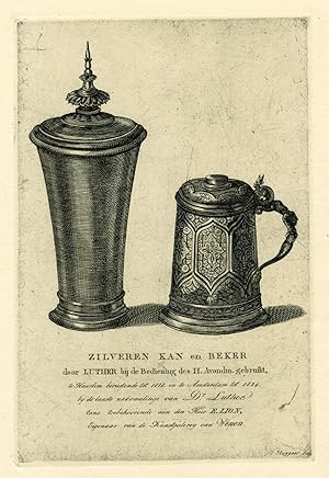Antique Master Print-CUP AND JUG-LUTHERAN-MARTIN-LUTHER-Veelwaard-Reekers-1818