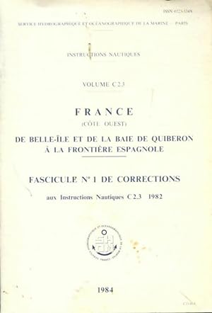 De Belle-Ile et de la baie de Quiberon   la fronti re espagnole fascicule n 1 de corrections - Co...