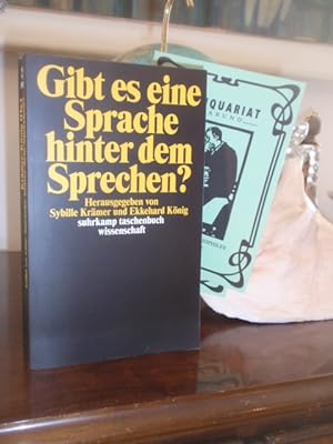 Bild des Verkufers fr Gibt es eine Sprache hinter dem Sprechen? zum Verkauf von Antiquariat Klabund Wien