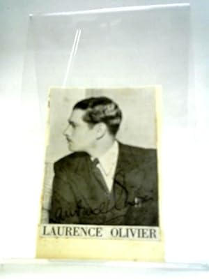 Laurence Olivier Signature, On Image Cut From Magazine