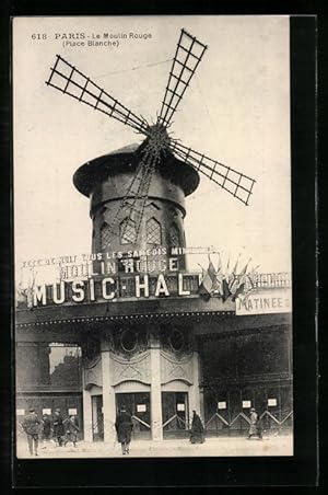 Ansichtskarte Paris, Le Moulin Rouge, Place Blanche