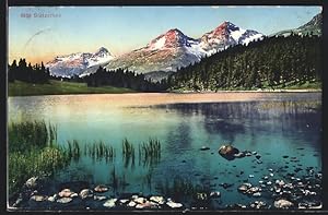 Ansichtskarte Statzersee, Blick auf die Berge