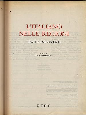 Bild des Verkufers fr L'italiano nelle regioni. Testi e documenti zum Verkauf von Librodifaccia