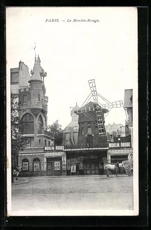 Ansichtskarte Paris, Le Moulin Rouge, Motiv der Windmühle