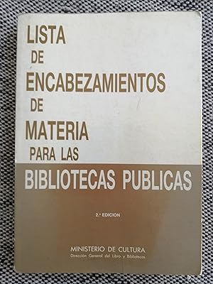 Lista de encabezamientos de materia para las bibliotecas públicas