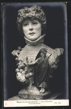 Ansichtskarte Theaterschauspielerin Sarah Bernhardt, Büste im Museum Luxemburg