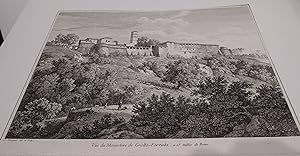 Bild des Verkufers fr Kupferstich 1804 F.F.C. Bourgeois: Vue du Monastere de Grotta-Ferrata (Grottaferrata), Kloster zum Verkauf von Antiquariat Thomas Mertens