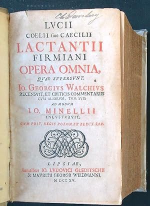 Seller image for Lucii Coelii sive Caecilii Lactantii Firmiani Opera omnia, quae supersunt for sale by Miliardi di Parole