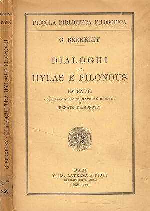 Dialoghi tra Hylas e Filonous Estratti