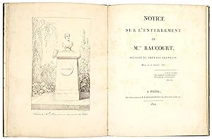 Notice sur l'Enterrement de M.lle Raucourt, Actrice du Théâtre Français, Morte le 15 Janvier 1815