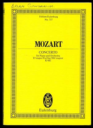 Seller image for Mozart Concerto for Piano and Orchestra in E flat major K482 | Full Miniature Score | Edited by Friedrich Blume | Eulenburg Study Score Edition No. 737 for sale by Little Stour Books PBFA Member