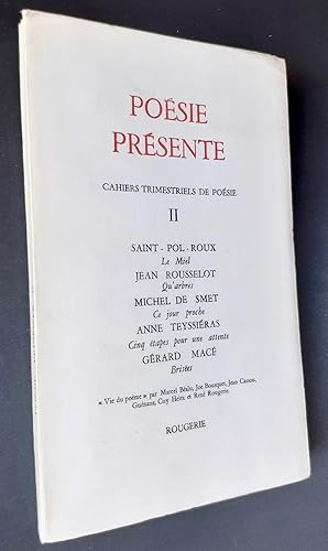 Poésie présente. Cahiers trimestriels de poésie. N°II, septembre 1971.