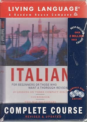 Imagen del vendedor de Living Language Complete Course Revised and Updated Italian Coursebook; Italian Dictionary a la venta por Robinson Street Books, IOBA