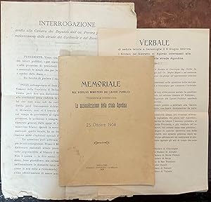 Memoriale all'eccelso Ministero dei lavori pubblici tendente a conseguire La nazionalizzazione de...