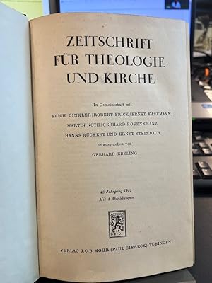 Zeitschrift für Theologie und Kirche ZThK 48. Jahrgang 1951.