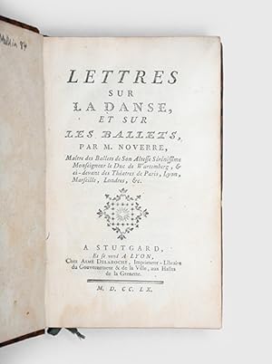 Seller image for Lettres sur la danse, et sur les ballets. for sale by Peter Harrington.  ABA/ ILAB.