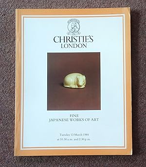 Fine Japanese Works of Art. 13 March 1984, Christie's London Auction Catalogue. Properties of Sir...