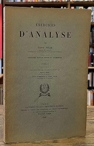 Exercices d'Analyse _ Deuxieme Edition, Revue et Augmentee _ Tome I _ Fascicule I.