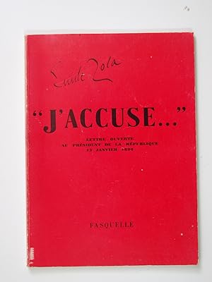 Bild des Verkufers fr "J'accuse". Lettre ouverte au Prsident de la Rpublique zum Verkauf von Librairie Aubry
