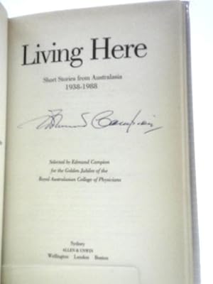 Bild des Verkufers fr Living Here: Short Stories from Australasia 1938-1988 zum Verkauf von World of Rare Books