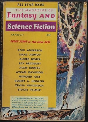 Image du vendeur pour The Magazine of FANTASY AND SCIENCE FICTION (F&SF): March, Mar. 1959 mis en vente par Books from the Crypt