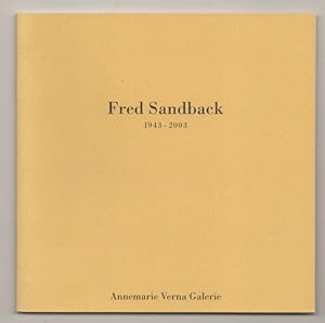 Seller image for Fred Sandback (1943-2003) for sale by Jeff Hirsch Books, ABAA