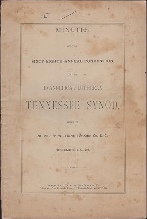 Minutes of the Sixty-Eighth Annual Convention of the Evangelical Lutheran Tennessee Synod, Held i...