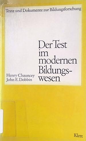 Seller image for Der Test im modernen Bildungswesen. for sale by books4less (Versandantiquariat Petra Gros GmbH & Co. KG)