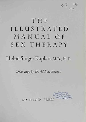 Seller image for Illustrated Manual of Sex Therapy for sale by books4less (Versandantiquariat Petra Gros GmbH & Co. KG)