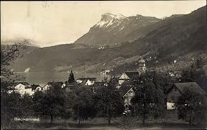 Ansichtskarte / Postkarte Beckenried Kt. Nidwalden Schweiz, Blick über den Ort, Gebirge
