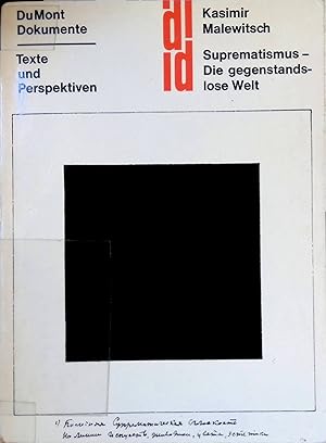 Seller image for Suprematismus - Die gegenstandslose Welt. DuMont Dokumente, Reihe 2. for sale by books4less (Versandantiquariat Petra Gros GmbH & Co. KG)