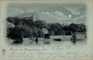 Mondschein Ansichtskarte / Postkarte Haderslev Hadersleben Dänemark, Teilansicht