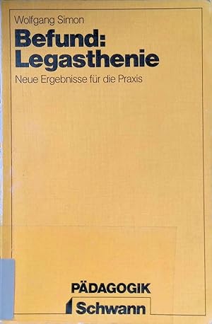 Bild des Verkufers fr Befund: Legasthenie : neue Ergebnisse fr d. Praxis. Schwann-Pdagogik zum Verkauf von books4less (Versandantiquariat Petra Gros GmbH & Co. KG)