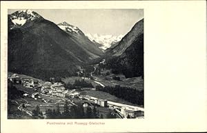 Ansichtskarte / Postkarte Pontresina Kanton Graubünden Schweiz, Gesamtansicht mit Rosegg Gletscher