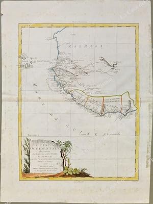 AFRICA. La Guinea Occidentale che contiene le isole di Capo Verde. Acquaforte. Carta doppia in be...