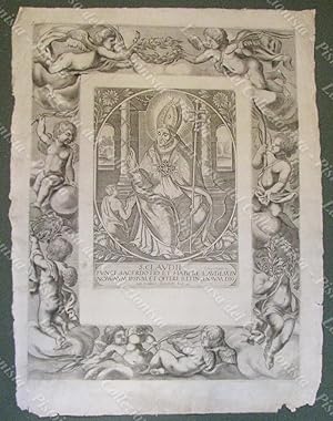 SAN CLAUDIO. "S. CLAUDII.".Acquaforte raffigurante il santo nellâatto di benedire. Gautier Jean...